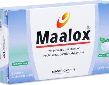 Hộp thuốc Maalox trị đau dạ dày