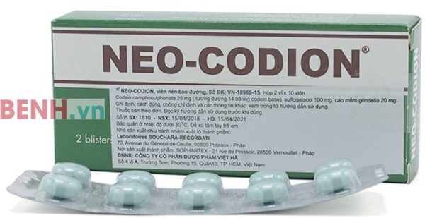 NEO CODION - Thuốc chữa ho khan của Pháp