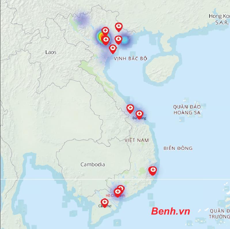 Bản đồ lây nhiễm covid 19