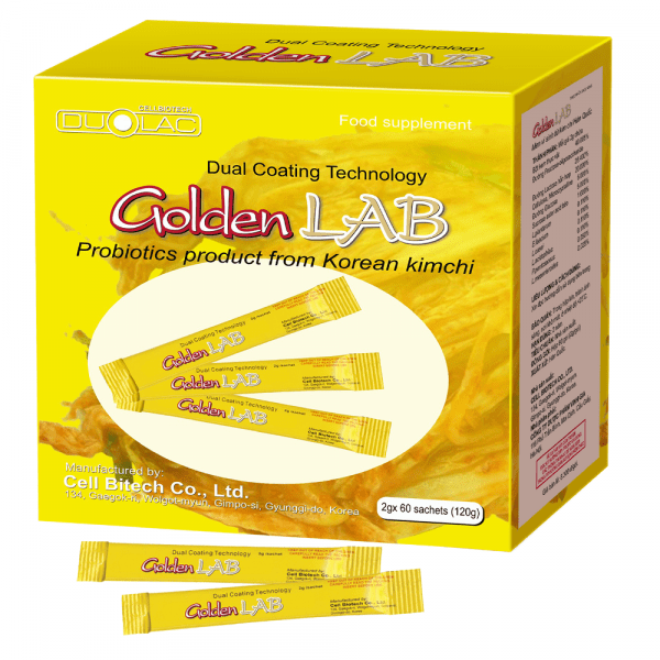 Men- vi -sinh- Golden- Lab -do- cong ty - Cell Biotech Co., LTD - Han - Quoc - bao - che - san - xuat